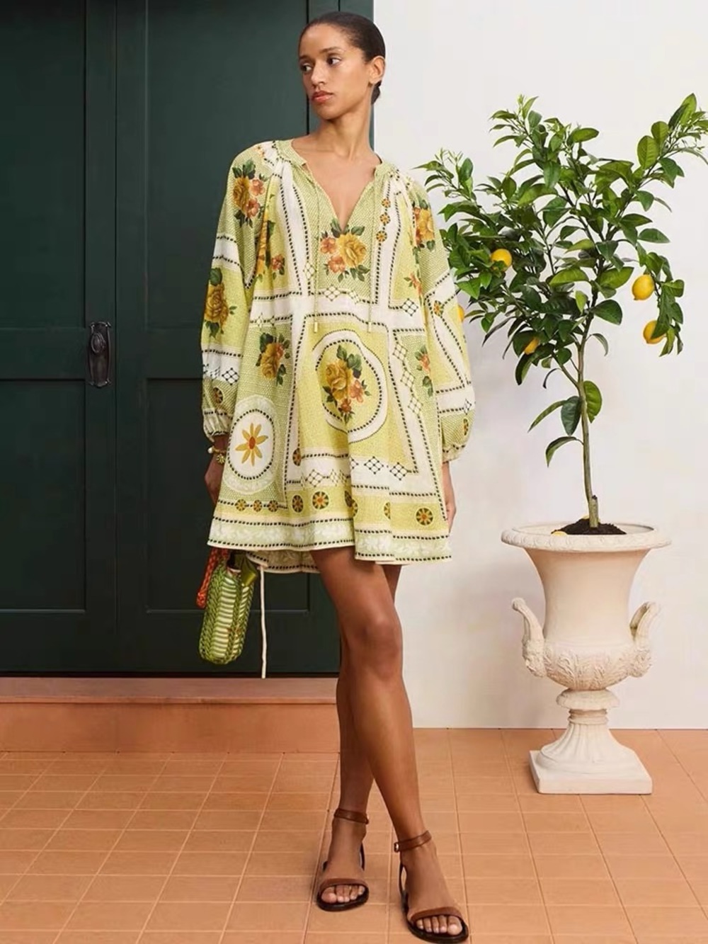 Alemais  Dixie cotton mini dress, 2 4 6 8